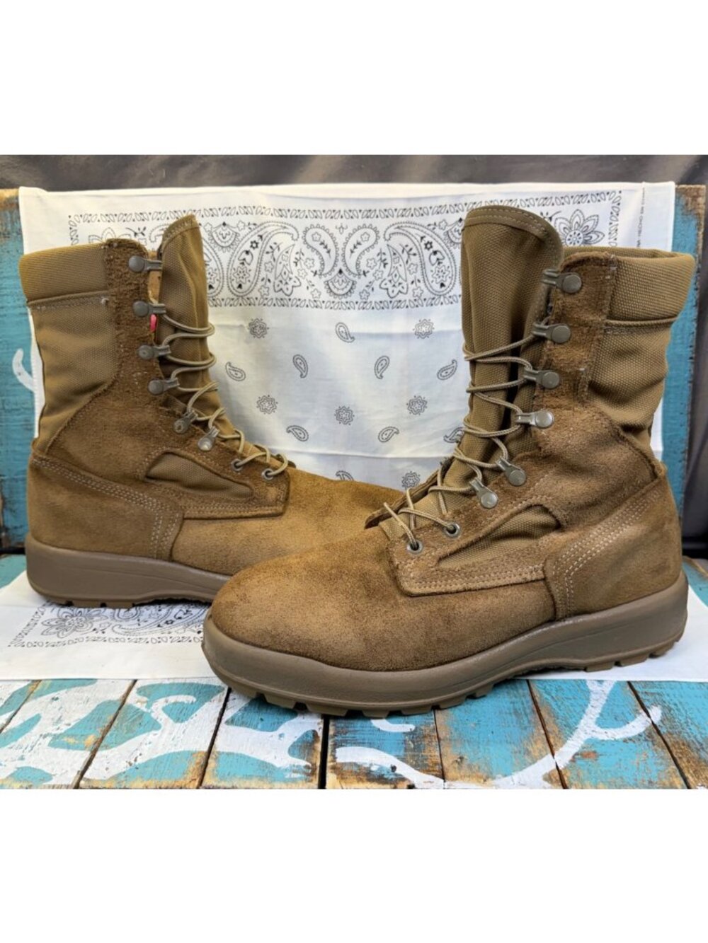 Belleville AFTW 10.5Wide Coyote Brown Military Tactical Boots AF Safe To Fly USA
